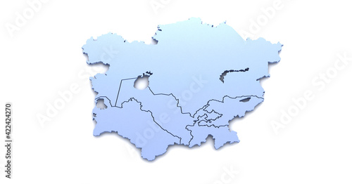 Central asia map. central a...