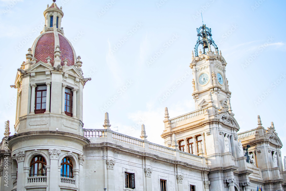 El Ayuntamiento de València (España), un edificio clasico situado en el corazón de la ciudad. 