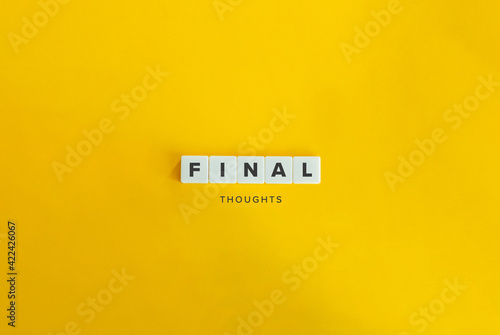 Tableau sur toile Final Thoughts Buzzword and Concept