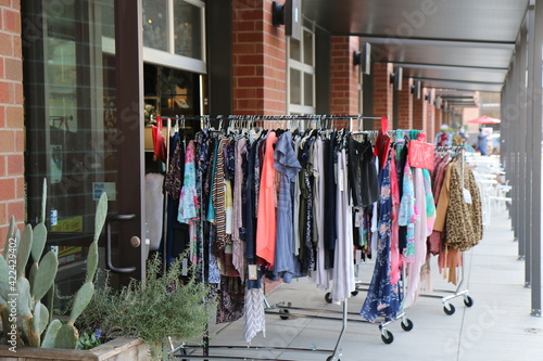 Sidewalk clothing sale
