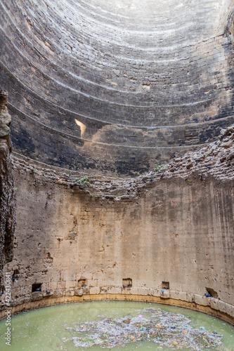 Adi Kadi Vav step well at Uparkot Fort in Junagadh, Gujarat state, India photo