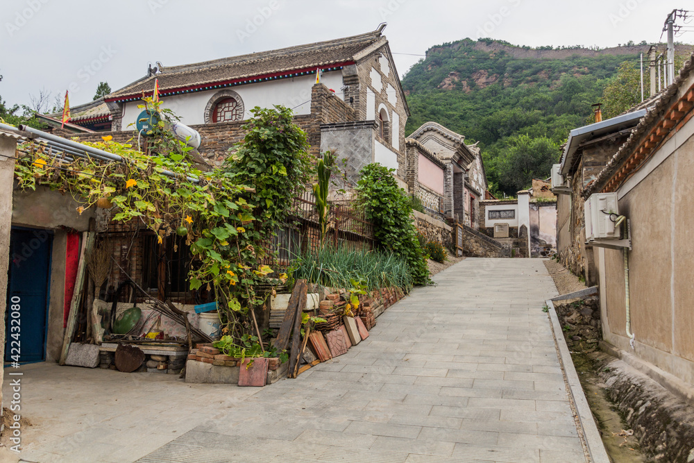 Street in Gubeikou village, Hebei province, China.