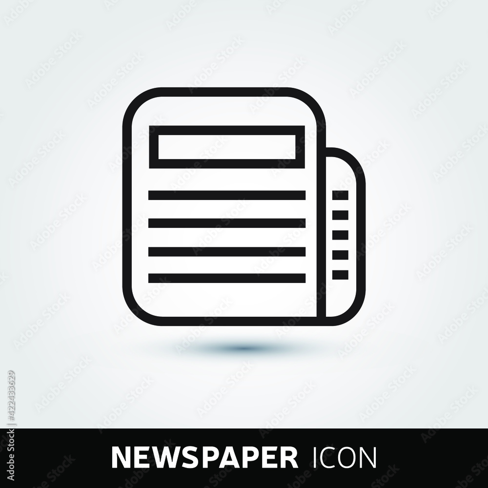 Newspaper icon vector in trendy design. Eps 10 vector illustration. Newspaper icon vector in trendy design. Eps 10 vector illustration.