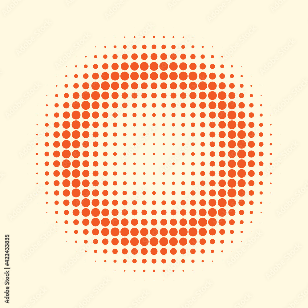 The semitone circle is orange, dotted. Vector illustration. Background, banner.