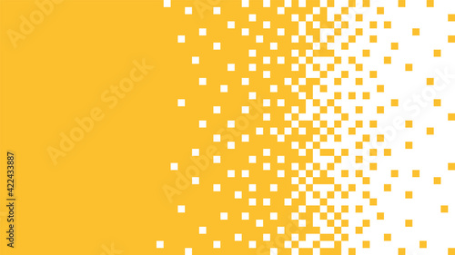 Pixel abstract yellow and white background, technology. Vector illustration template.