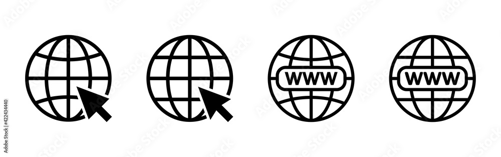 Web icon set. go to web icon. web click icon Web icon set. go to web icon. web click icon