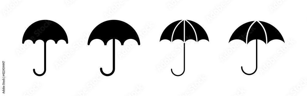 Umbrella icon set. umbrella sign icon Umbrella icon set. umbrella sign icon