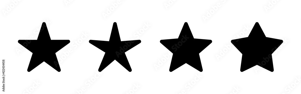 Star Icon set. rating icon vector. favourite star icon Star Icon set. rating icon vector. favourite star icon