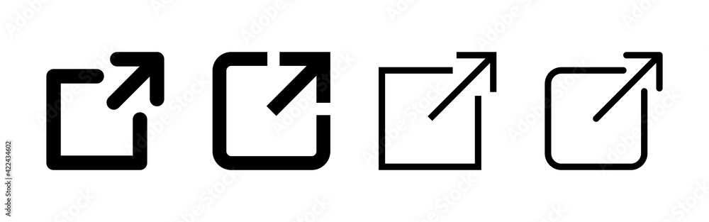 External link icon set. link icon vector. hyperlink symbol External link icon set. link icon vector. hyperlink symbol