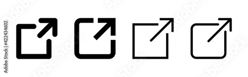 External link icon set. link icon vector. hyperlink symbol