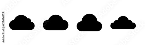 Cloud icon set. cloud vector icon