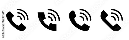 Call icon set. telephone icon vector. phone icon vector. contact us