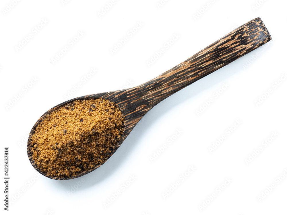 Brown sugar isolated on white background Brown sugar isolated on white background