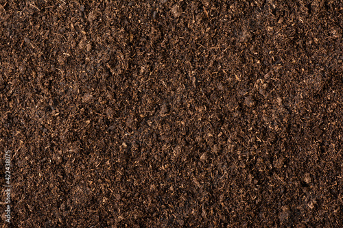 Peat moss soil texture background photo