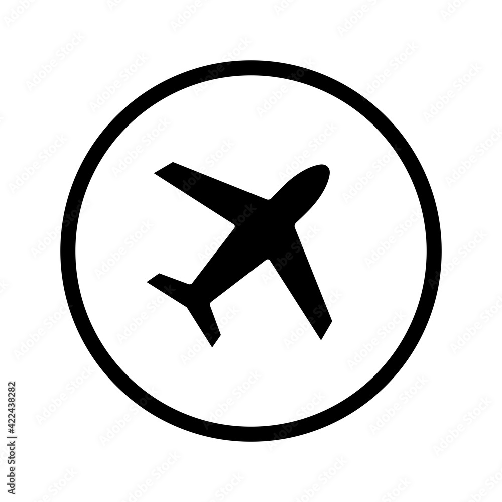 airplane sign icon vector