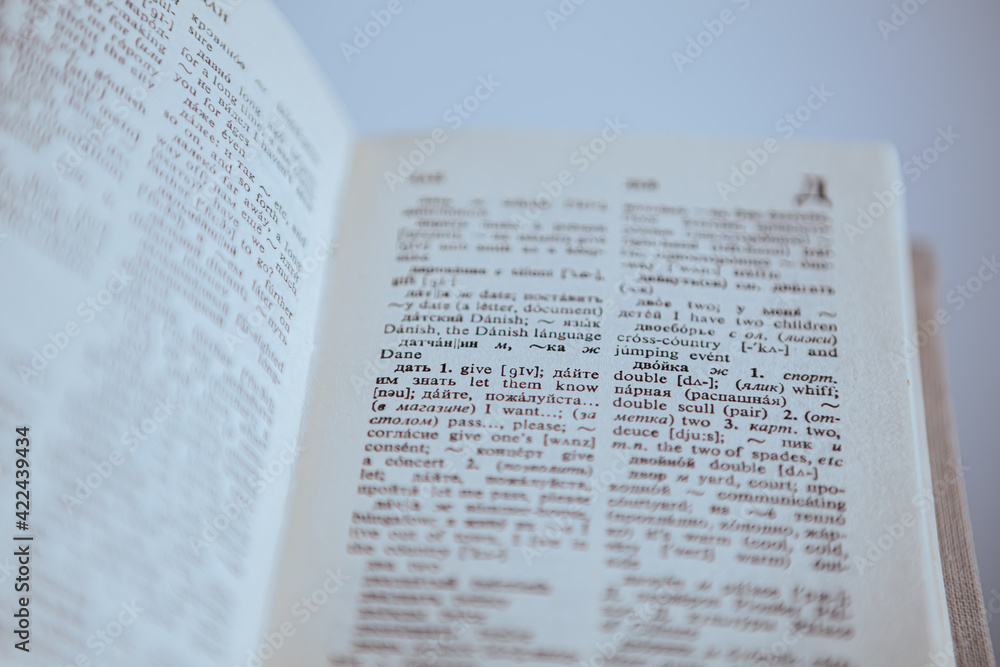 Fototapeta premium Word or phrase in a dictionary