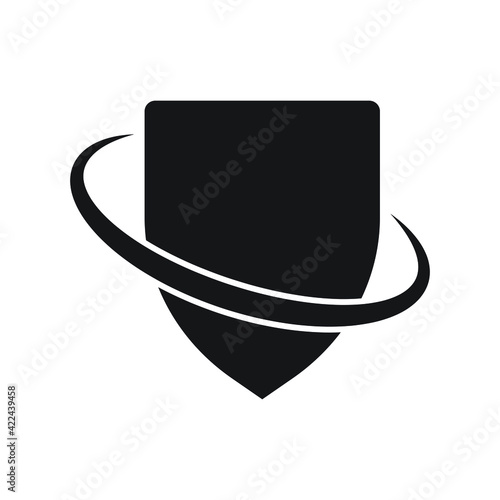 Shield protection icon design isolated on white background