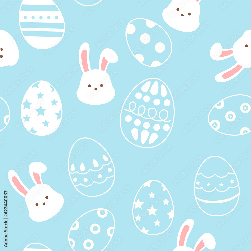 Seamless easter pattern background vector illustration easter day concept Seamless easter pattern background vector illustration easter day concept