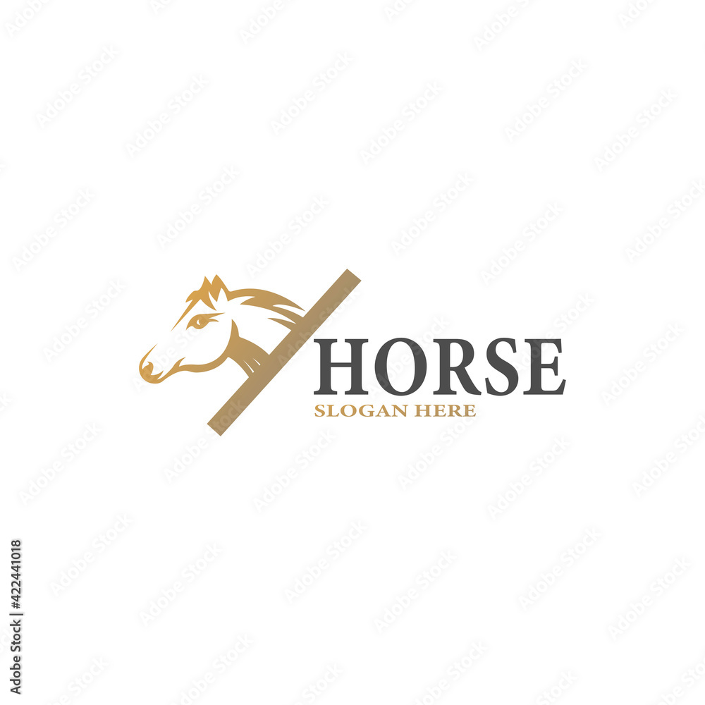 Abstract luxury head horse symbol logo design. Abstract luxury head horse symbol logo design.