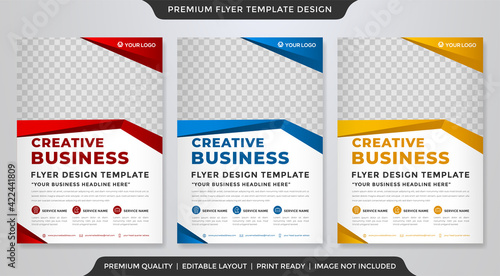business flyer template design with modern concept use for business infographic and annual report