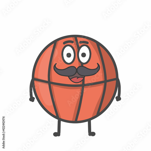 Cute Basket ball vector template design illustration
