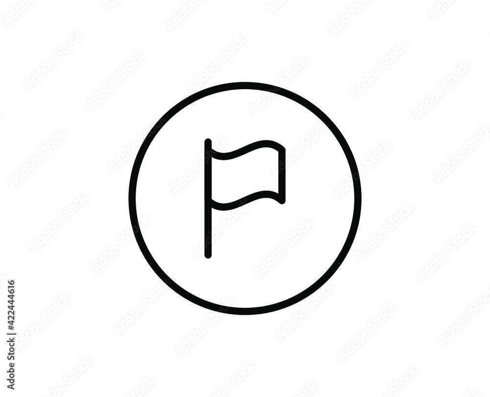 Flag flat icon. Single high quality outline symbol for web design or mobile app. Flag thin line signs for design logo, visit card, etc. Outline pictogram EPS10 Flag flat icon. Single high quality outline symbol for web design or mobile app. Flag thin line signs for design logo, visit card, etc. Outline pictogram EPS10