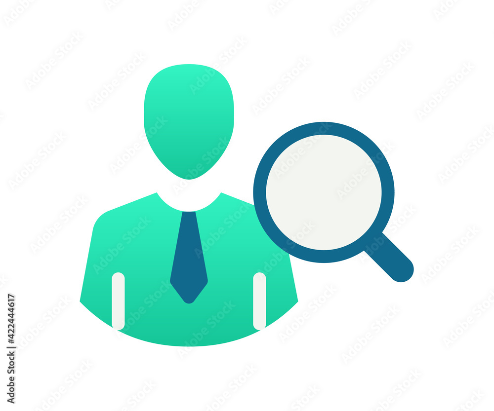 find hiring employee single isolated icon with gradient style find hiring employee single isolated icon with gradient style