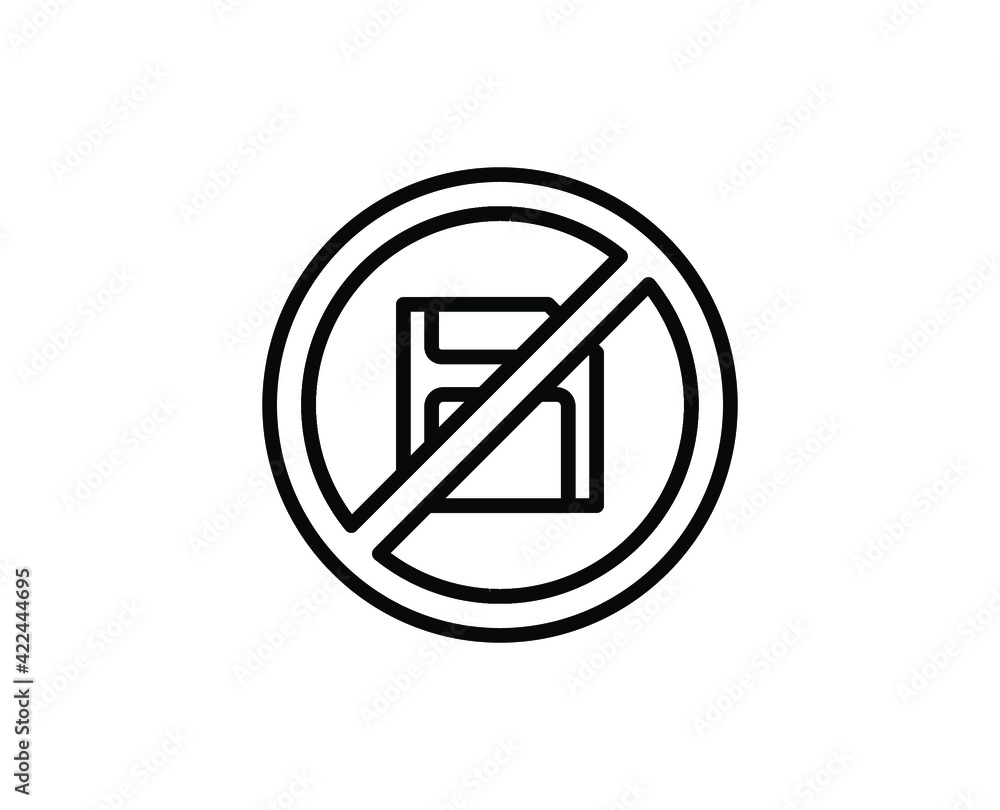 Floppy line icon. Vector symbol in trendy flat style on white background. Floppy sing for design. Floppy line icon. Vector symbol in trendy flat style on white background. Floppy sing for design.