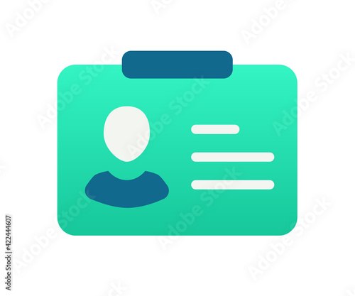 card id identity single isolated icon with gradient style