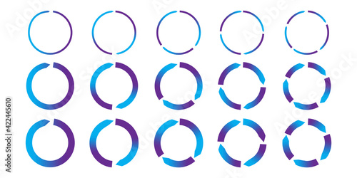 Cursor arrow icon set. Abstract blue button. Arrow vector collection. Stock image.