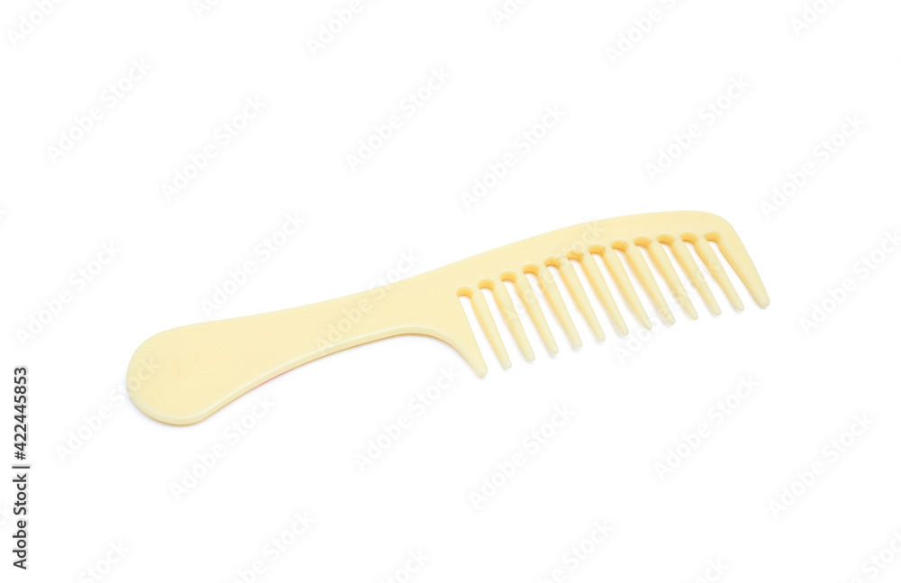 Beige comb isolated on white background - clipping path Beige comb isolated on white background - clipping path