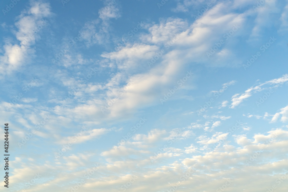 Beautiful clouds and blue sky. Soft sky with soft clouds background.