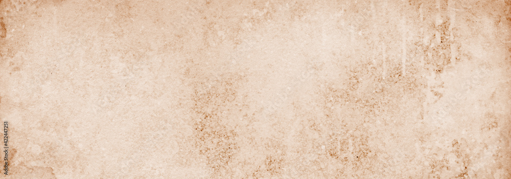 The texture of old beige paper is stained and streaked The texture of old beige paper is stained and streaked