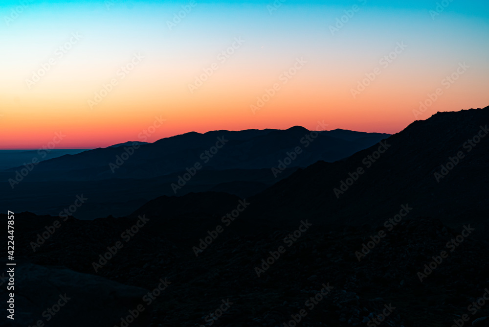 Sunset among the Anza Borrego Hills