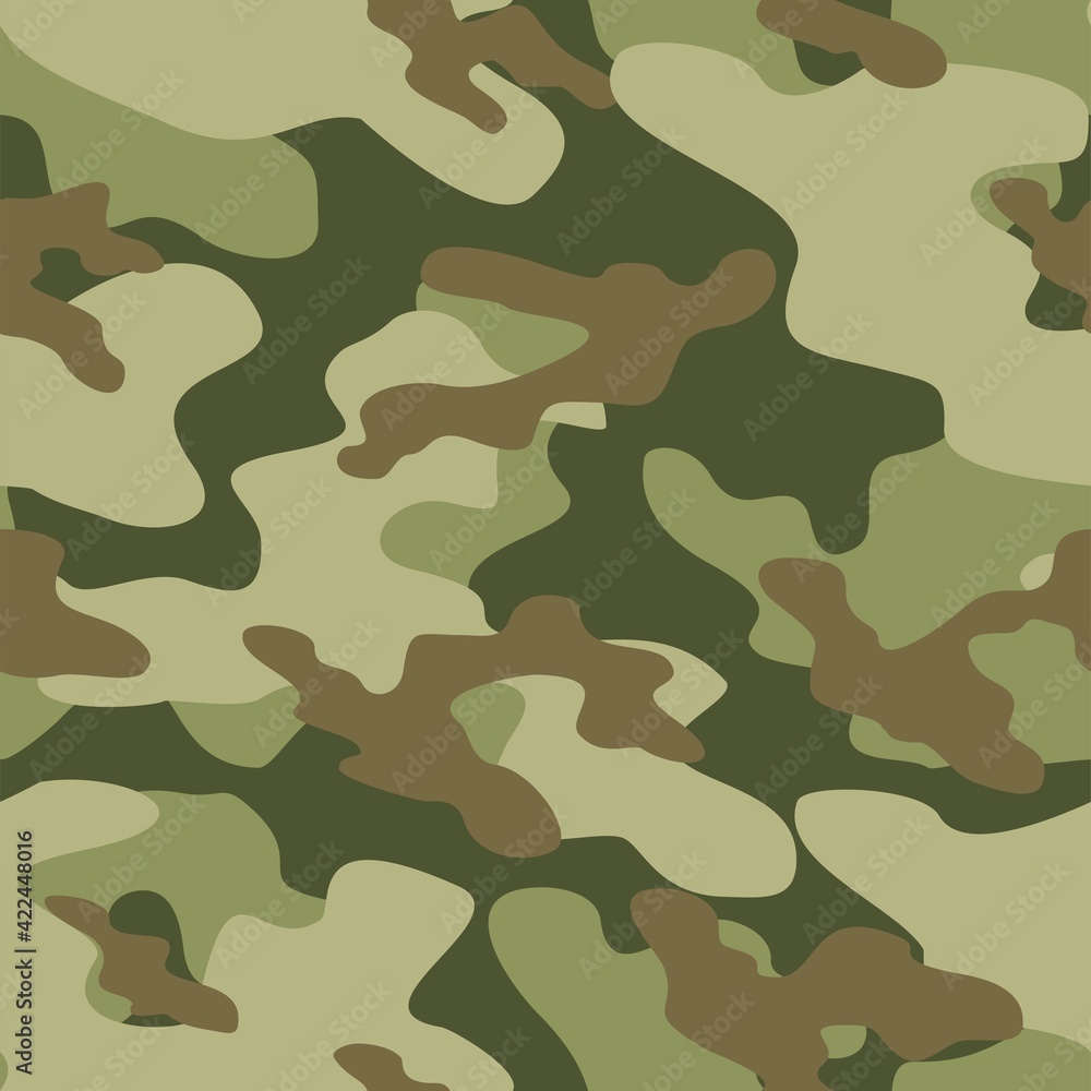 Naklejka premium green military camouflage. vector seamless print. army camouflage for clothing or printing