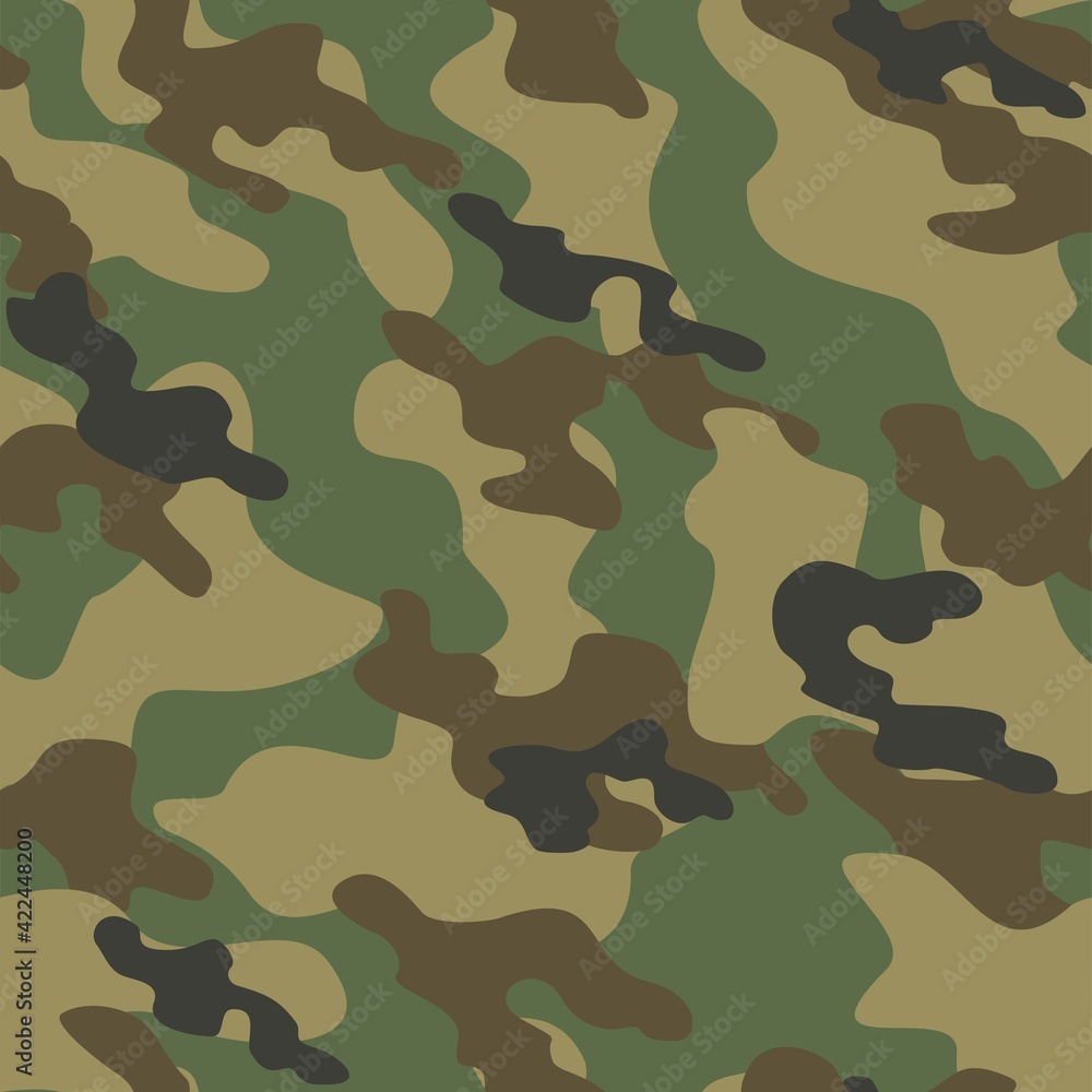 Fototapeta premium green military camouflage. vector seamless print. army camouflage for clothing or printing
