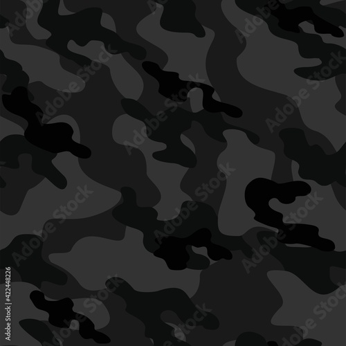 dark military camouflage. vector seamless pattern. army camouflage for clothing or printing