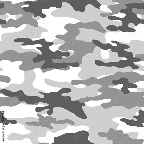 grey military camouflage. vector seamless pattern. army camouflage for clothing or printing