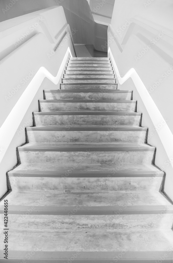 empty futuristic stairway in modern building. Architectural abstract background empty futuristic stairway in modern building. Architectural abstract background