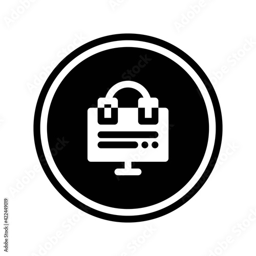 Icon Label With Style Circular Glyph