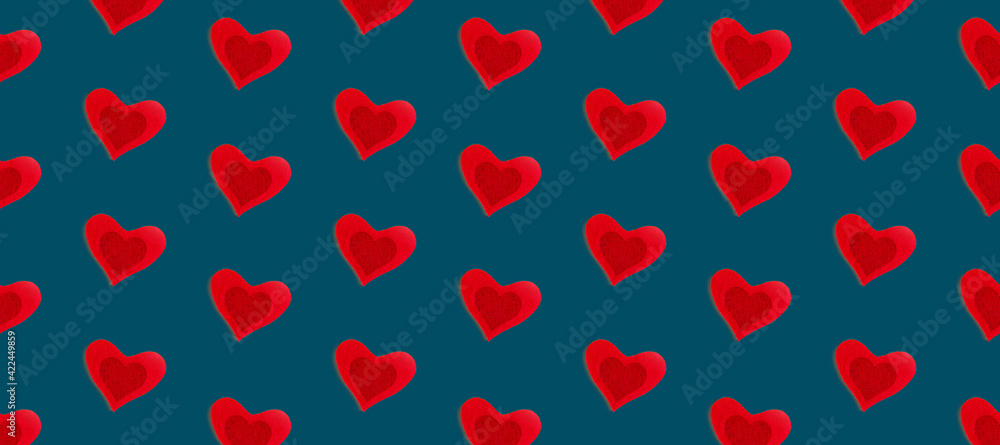 Love background made of red hearts on pastelle background, wedding, valentines day, Abstract background, pop art Love background made of red hearts on pastelle background, wedding, valentines day, Abstract background, pop art