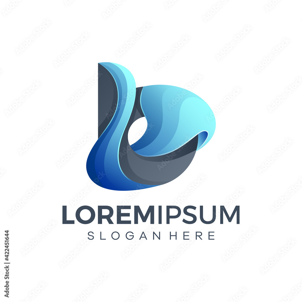 Obraz premium Abstract letter B logo design