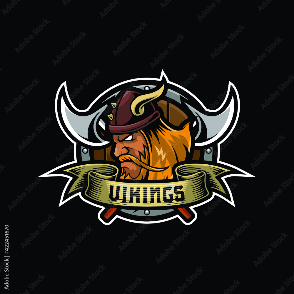 Vikings mascot logo design illustration Vikings mascot logo design illustration