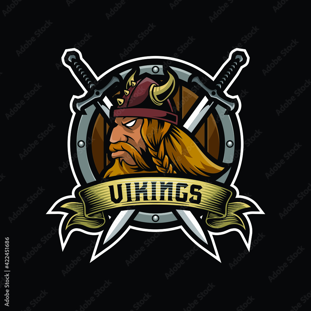 Vikings mascot logo design illustration Vikings mascot logo design illustration
