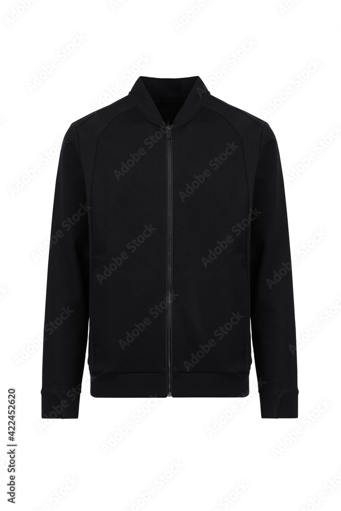 Black man's bomber. Front view Black man's bomber. Front view