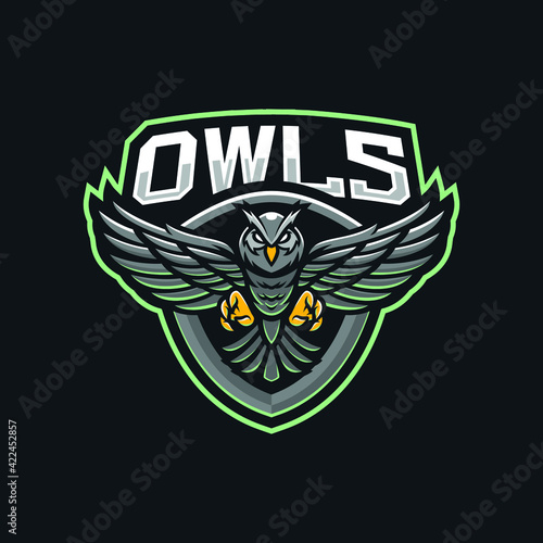 Owl mascot logo design illustration