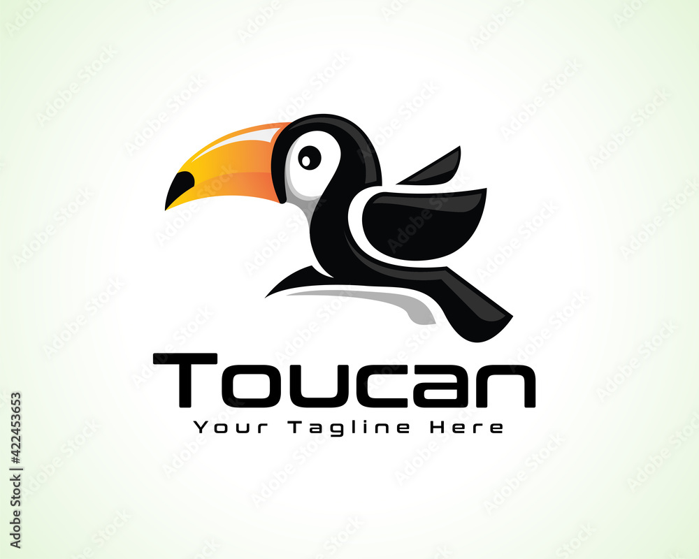 Obraz premium simple toucan bird logo icon symbol illustration inspiration
