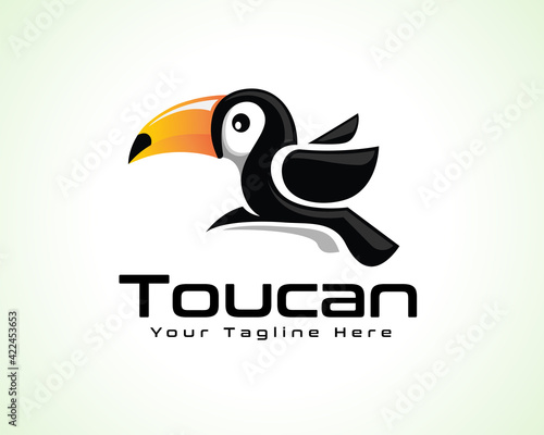 simple toucan bird logo icon symbol illustration inspiration