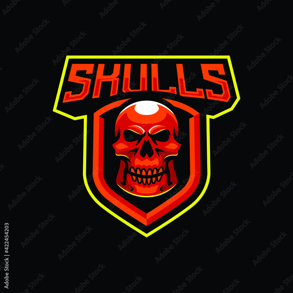 Skulls mascot logo design illustration Skulls mascot logo design illustration