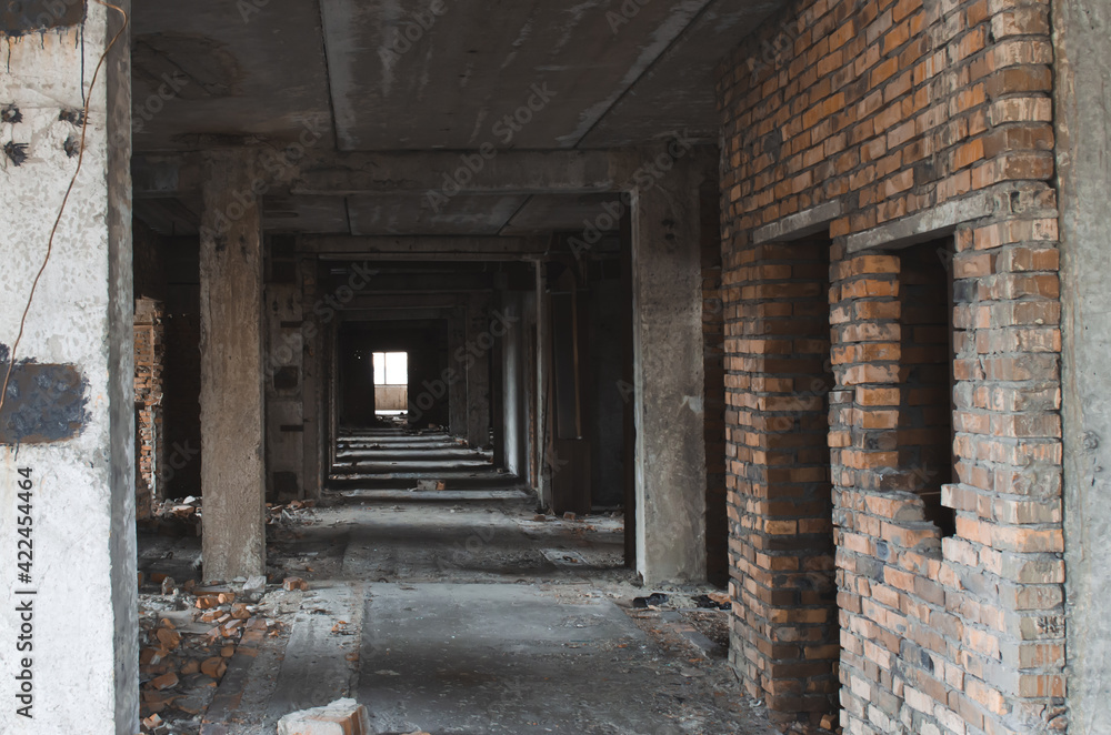 old abandoned and destroyed building inside old abandoned and destroyed building inside